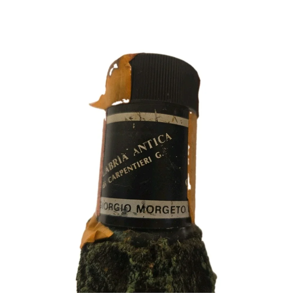 Vintage Giorgio Morgeto Amaro Tutterbe di Calabria Faux Bark Bottle Mid Century